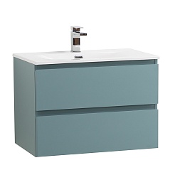 BelBagno Тумба с раковиной Kraft 39-70 подвесная Голубой матовый с раковиной BB-8099-3-70 – фотография-1